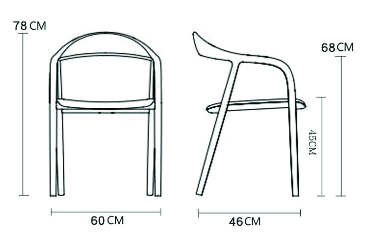 dimensions chaise a branche