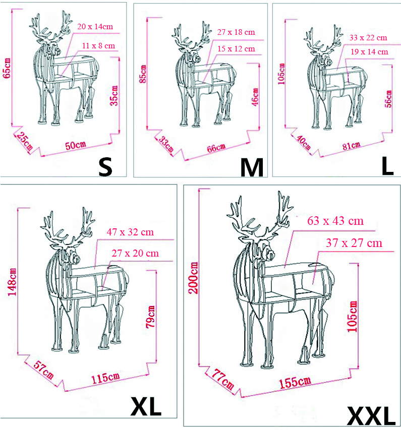 cerf en bois